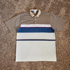 Vintage Arrow Golf Polo Striped Shirt Men's Large Retro Dad Grandpacore